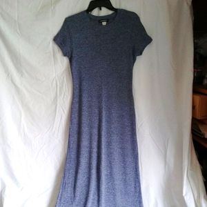 Heather Blue Short Sleeve Knit Maxi Dress💙